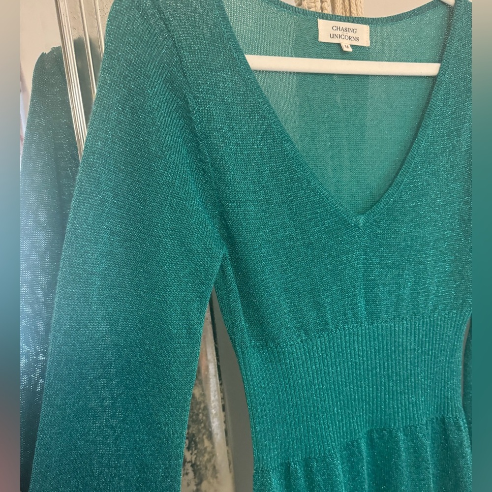 Chasing Unicorns “seeing stars” lurex stretch dress. - Picture 3 of 9